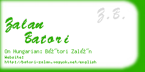 zalan batori business card